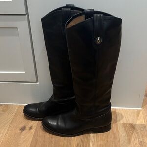 Frye Black Leather Riding Boots